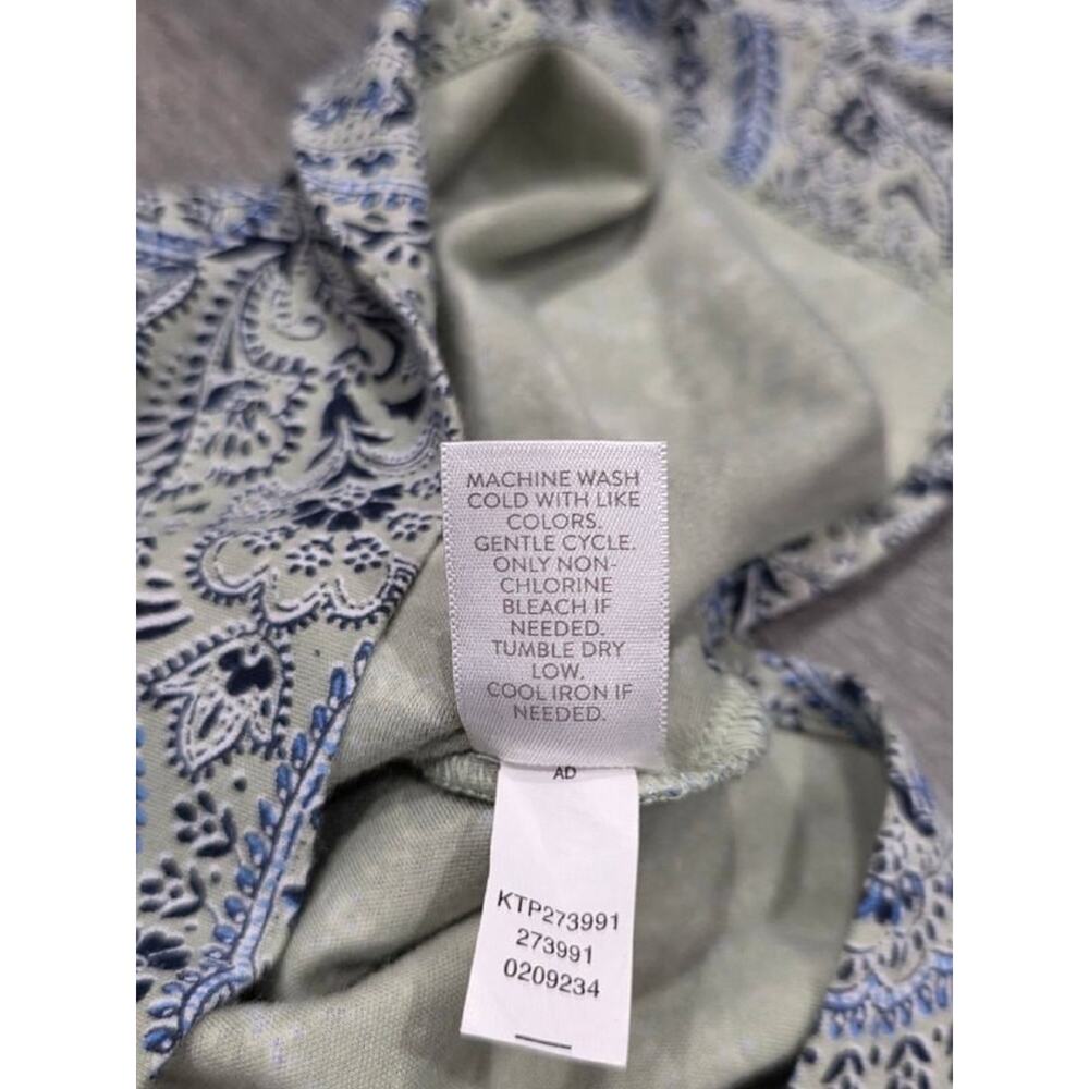 J. Jill SIMPLY SUPIMA cotton women top V-NECK TUNIC Blue XL A004635 - Picture 6 of 7